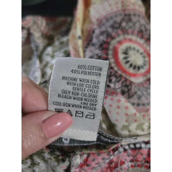 American Rag Women Multicolor Asymmetric Layered Top Plus Size 1X Y2K Fairy Boho - Picture 6 of 9